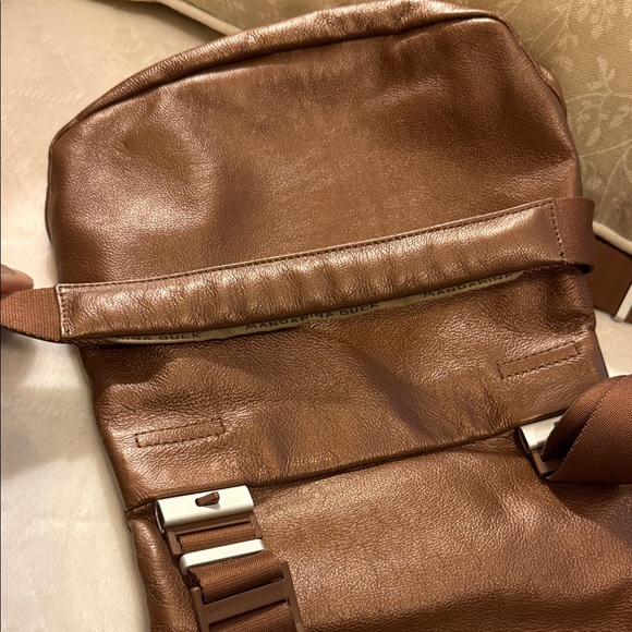 Mandarina Duck Brown Messenger Leather Crossbody Bag - Picture 14 of 16